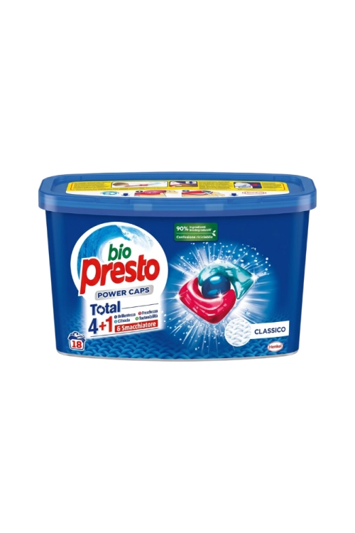 Bio Presto Kapsułki do prania Power Caps Total 4+1 Classico 18szt..png