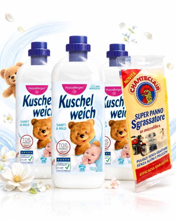 Kuschelweich Sanft Mild Koncentrat Hipoalergiczny Zestaw 3x1L 114p + GRATIS.png