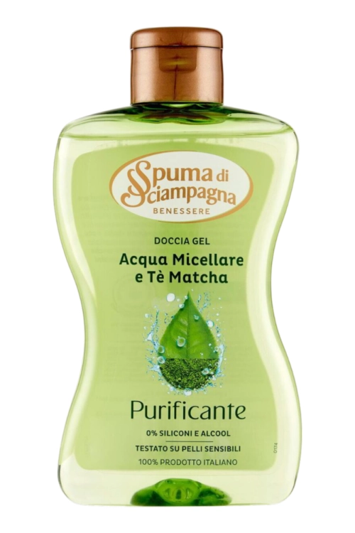 Spuma di Sciampagna Oczyszczający micelarny żel pod prysznic Matcha 300ml.png