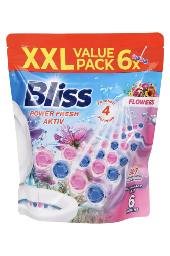 Bliss Power Fresh Aktiv Zawieszka do WC Flowers 6×50g.png