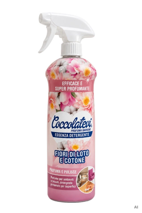 Coccolatevi Perfumowany spray do pomieszczeń, tkanin i czyszczenia powierzchni Lotos i bawełna 750ml.png