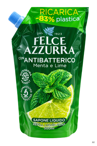 Felce Azzurra Mydło w płynie 500ml Uzupełnienie Mięta limonka.png