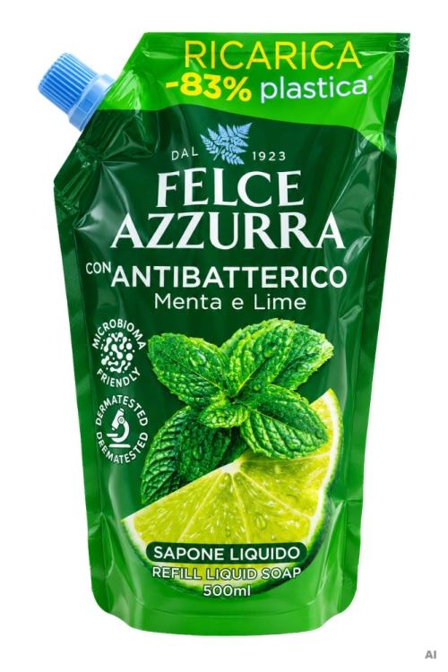 Felce Azzurra Mydło w płynie 500ml Uzupełnienie Mięta limonka.png