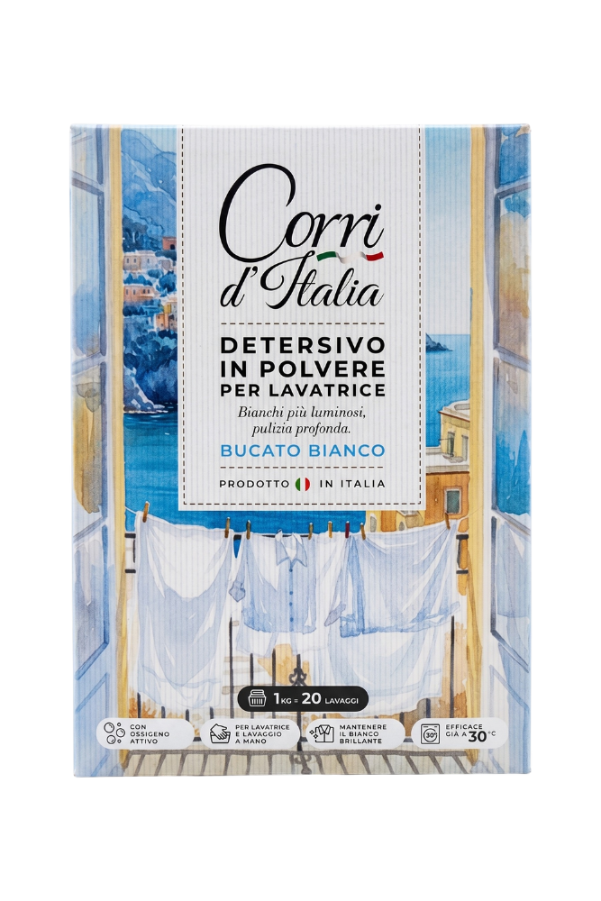 Corri d’Italia Bucato Bianco - Proszek do prania białego 1kg 20p.png