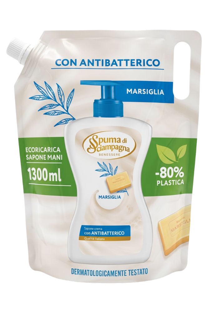 Spuma di Sciampagna Mydło w płynie (uzupełnienie) Marsylia 1300ml.png