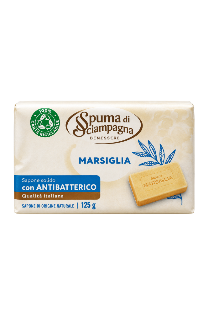 Spuma di Sciampagna mydło w kostce Marsylia 125g.png